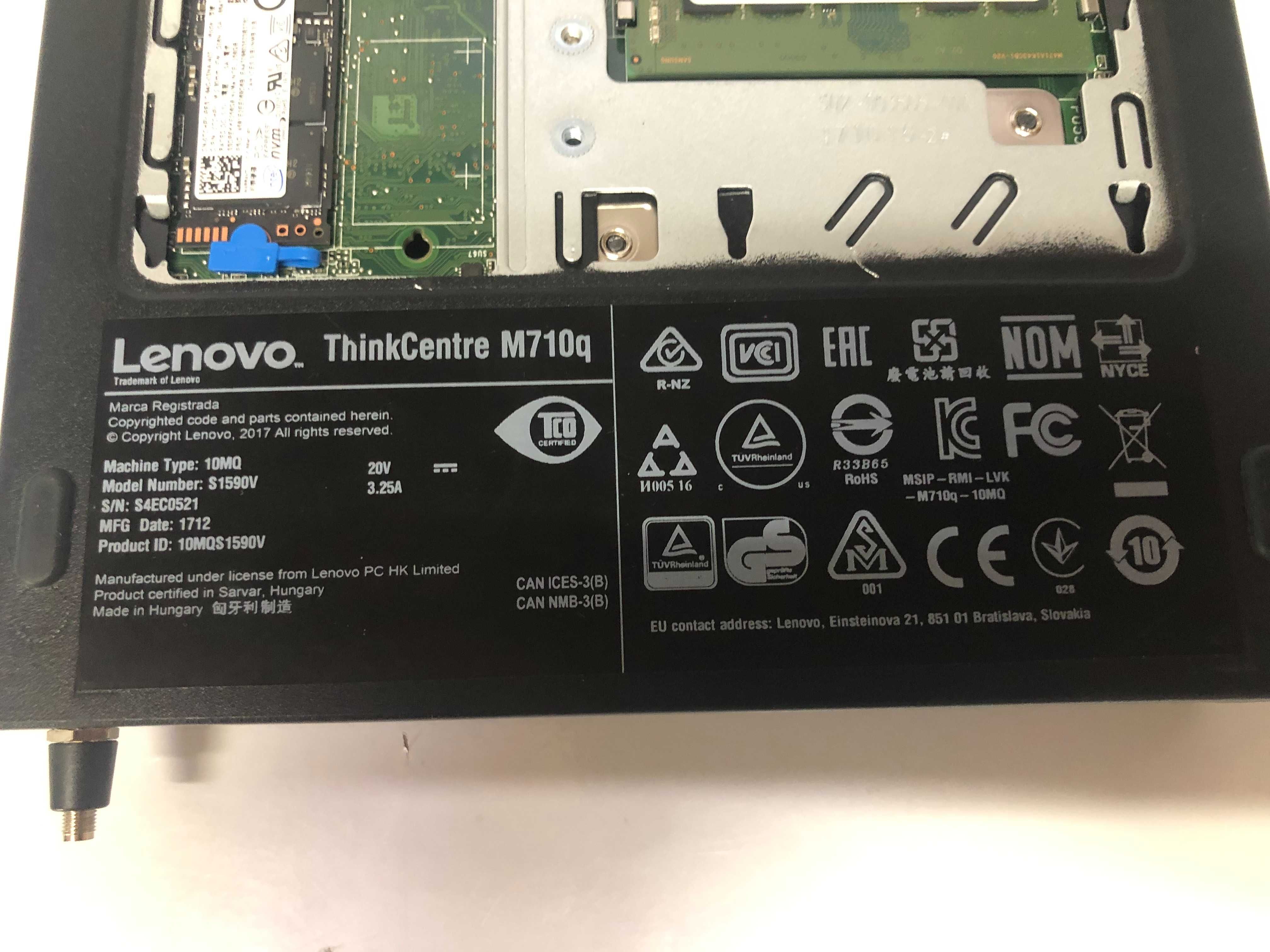 Calculator Lenovo M710Q Tiny, i5-7400T, 16 Gb DDR4, SSD NVME 256 Gb