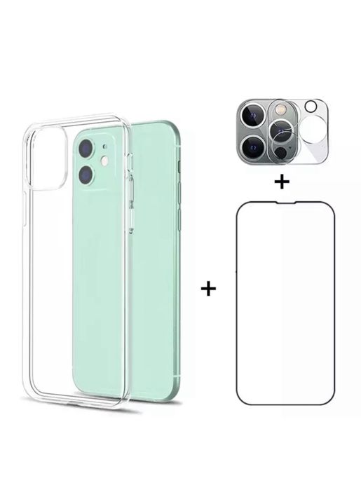 Iphone 14/15/16 PRO MAX PLUS Husa Silicon Folie Sticla Folie CamerA