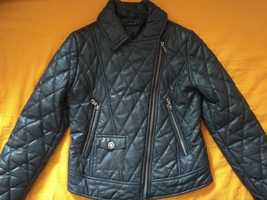 Стеганная утпленная кожаная куртка косуха Sisley Италия на 8-10 лет