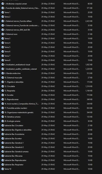 Materiale Bac Biologie Anatomie
