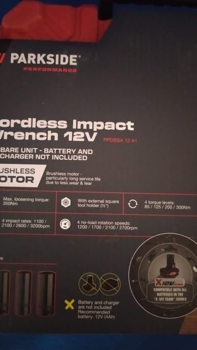 Нов Ударен Гайковерт Parkside Performance PPDSSA 12 V