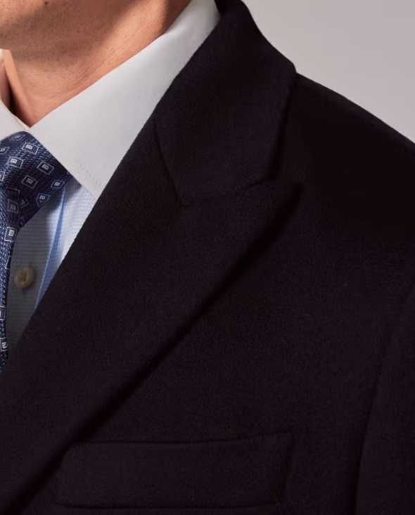 Palton slim 54 XL de lux Saville Raw Club Of Gents lana si casmir navy