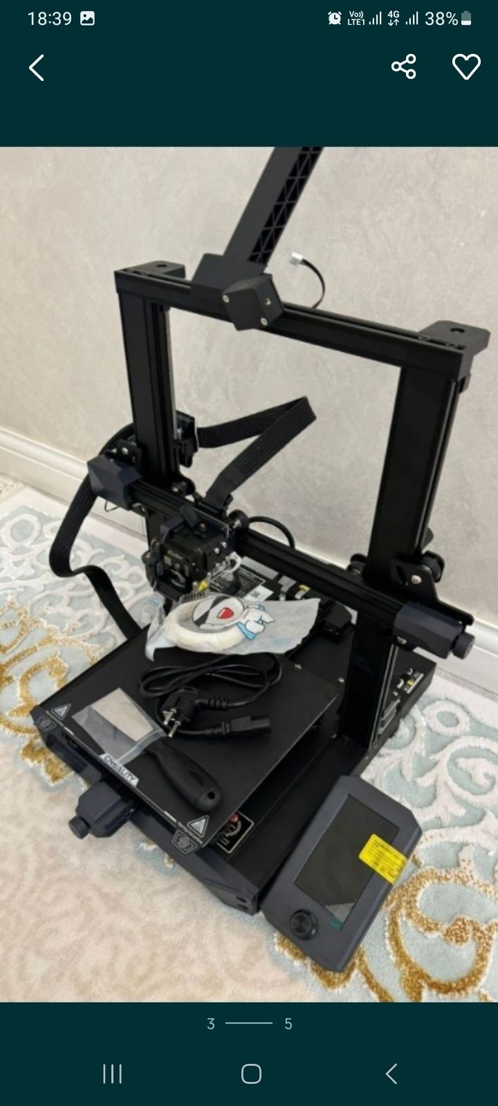 Продается новый 3д принтер модели creality ender 3s1
