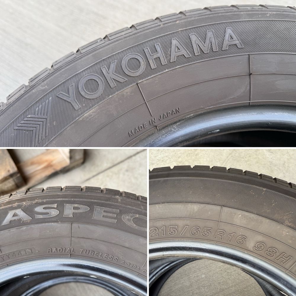 4бр. Летни Гуми 215/65R/16 -YOKOHAMA- DOT:4411- 4.7мм.