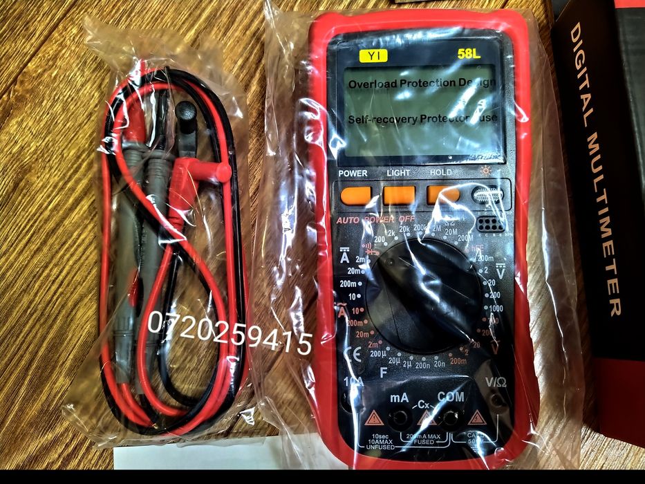 Multimetru Multifunctional cu Display, Iluminare Led  YI58L