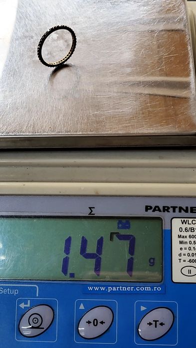 Inel tenis din aur 14K cu pietre semiprețioase negre onix – mărimea 60