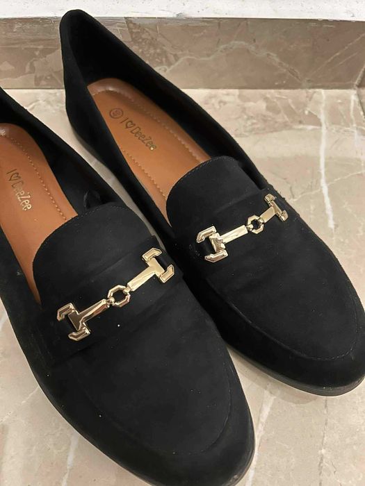 Дамски черни мокасини - 40 номер