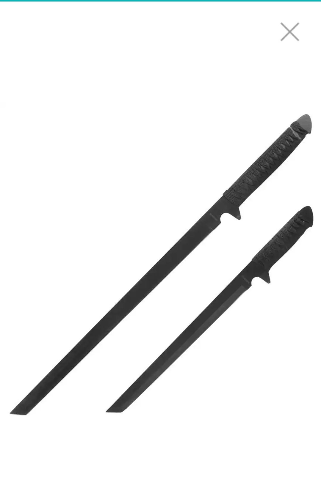 Ninja Set de 2 Blade Sword Japoneze Ascutite Samurai Sabie