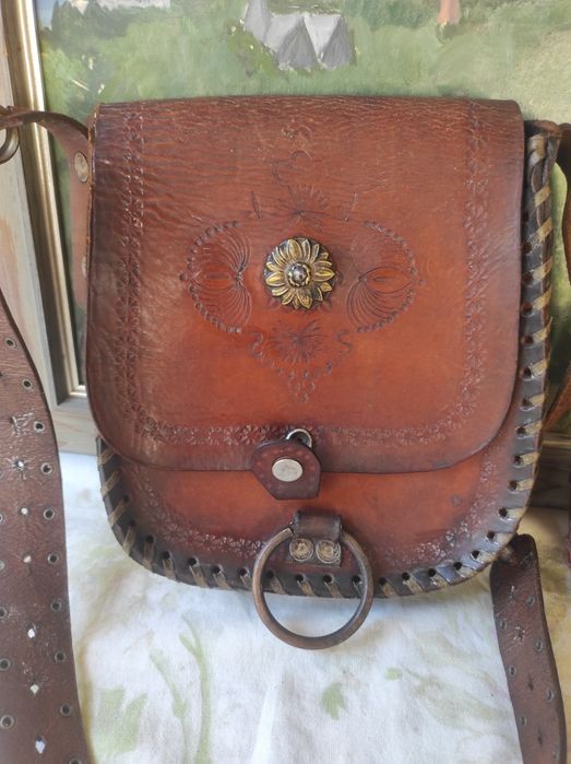 Poșetă/geantă din piele handmade