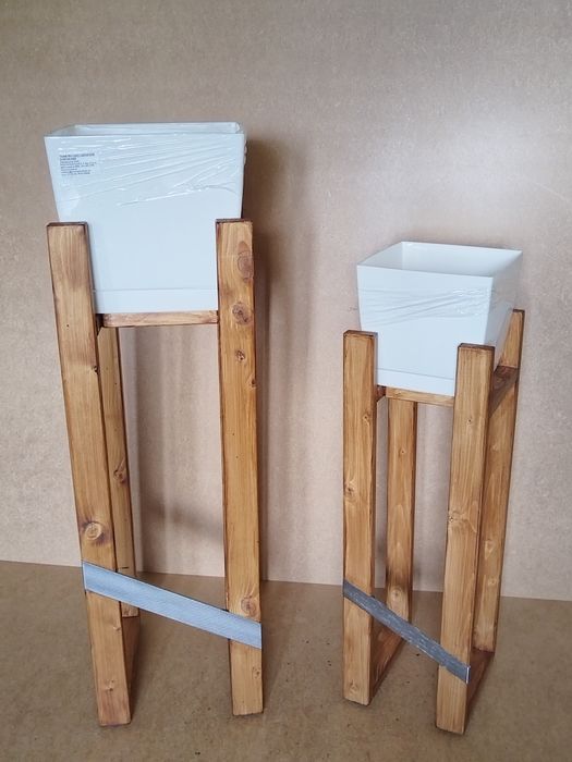 Suport flori din lemn masiv/otel masiv