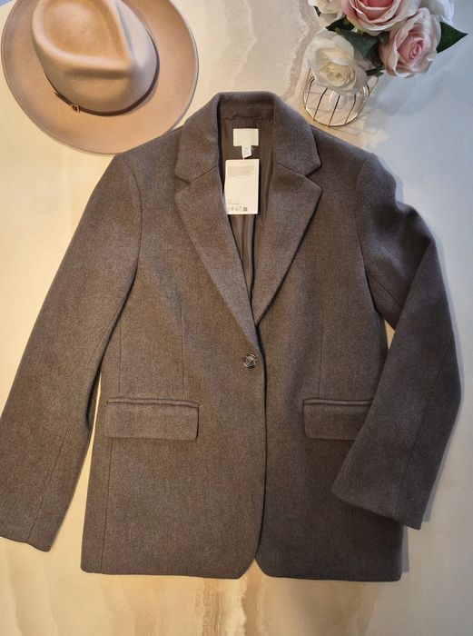 Вълнено сако в кафяво "H&M"