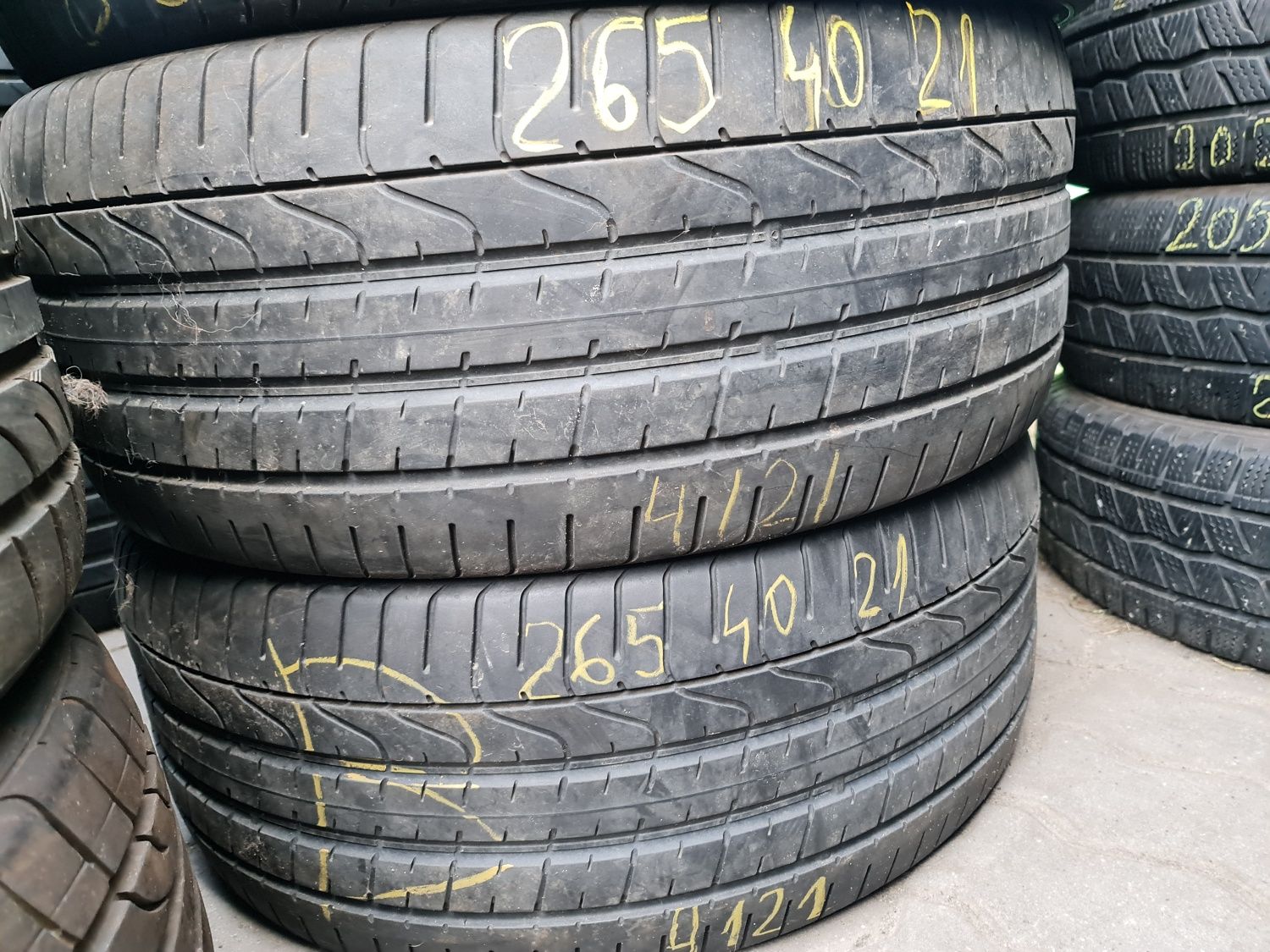 265/40/21"Set 4 buc PIRELLI dot 2021-2019,anv Vară.