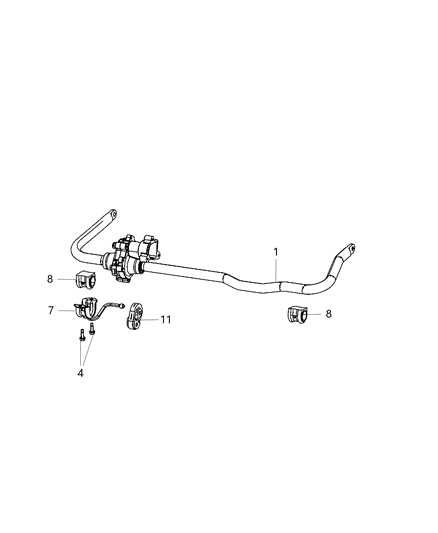Sway Bara stabilizatoare fata decuplabila Jeep Wrangler JK JKU Rubicon