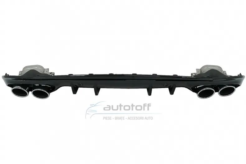 Bara Fata cu Difuzor si ornamente evacuare compatibil cu Mercedes C-Class W205 S205 (2014-2020) C63 Design