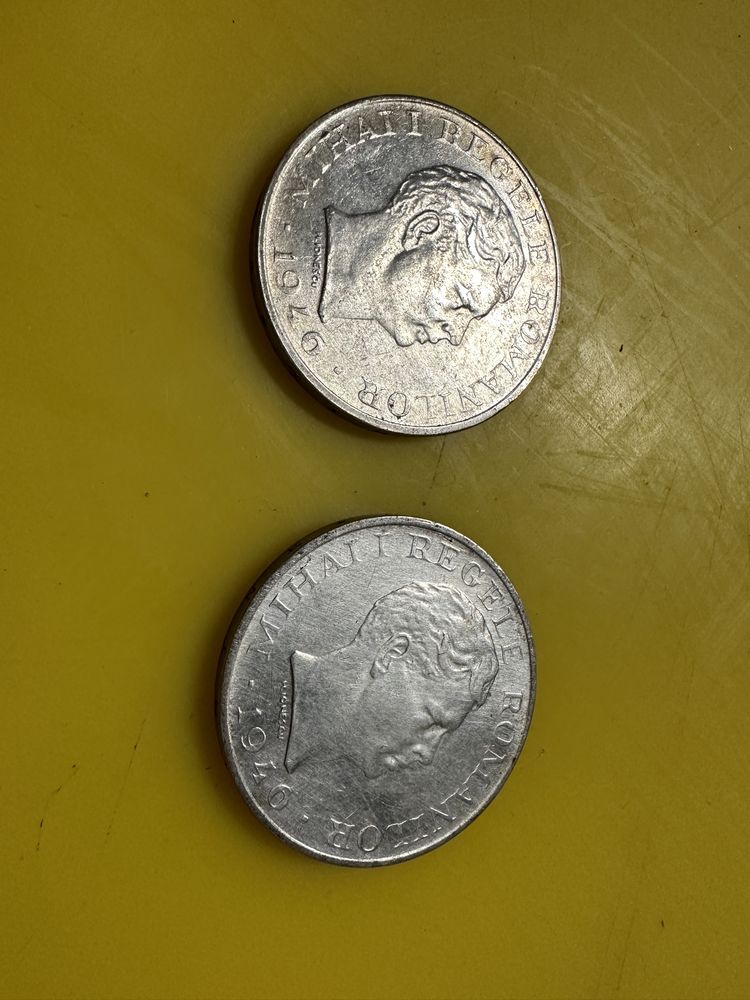2 monede argint Regele Mihai anul 1946