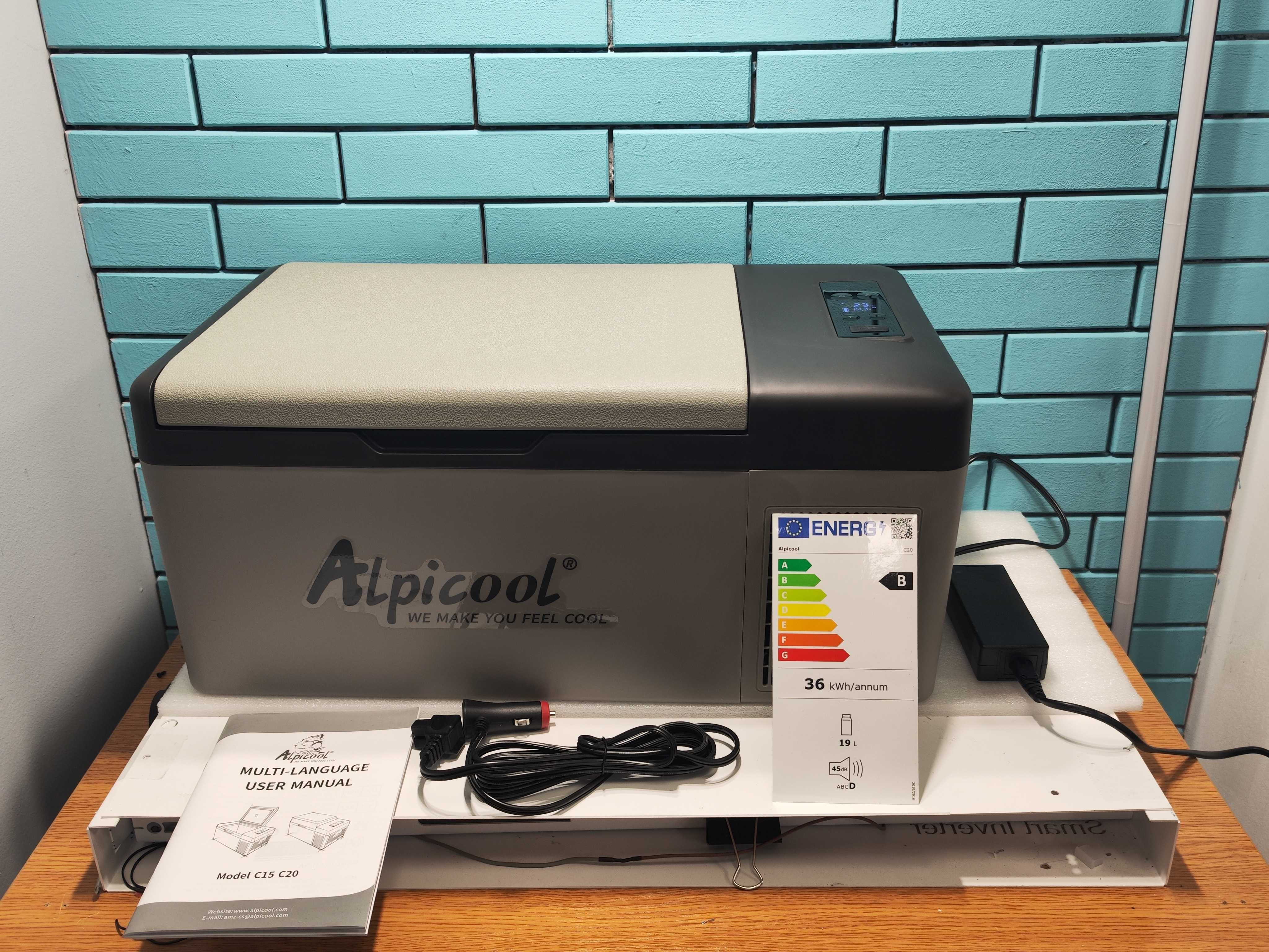 Alpicool C20 20L мини фризер/хладилник 12V с USB и -20C