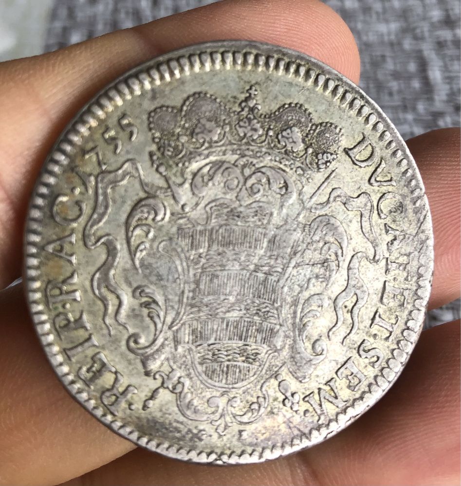 Taler Ragusa (Dubrovnik) 1755, argint 28.15 grame