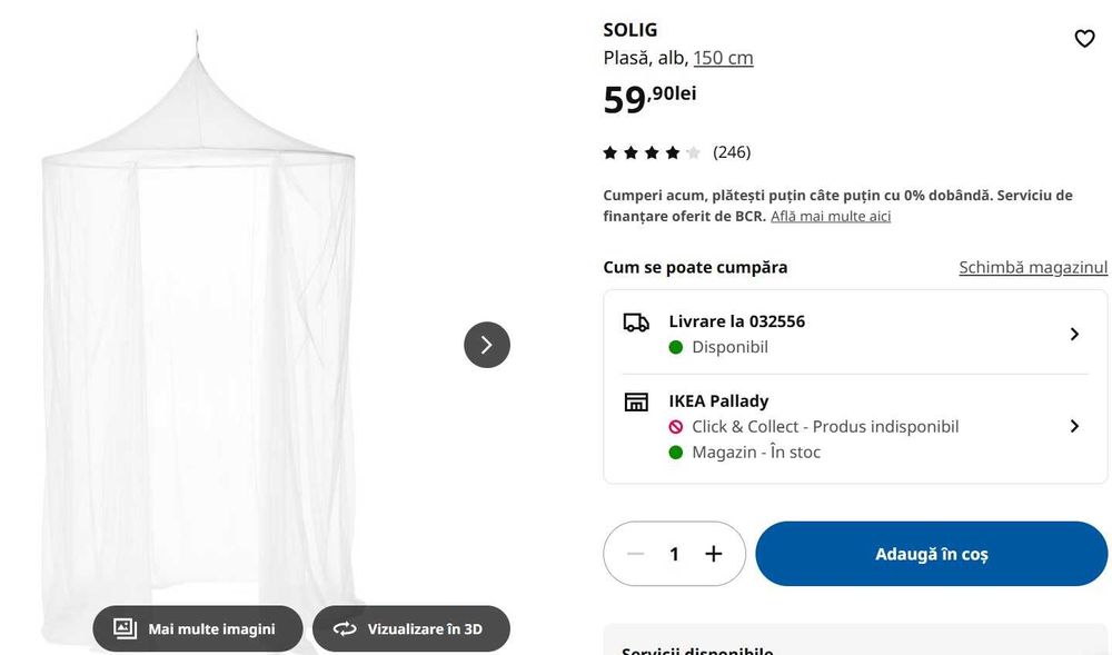 plasa antitantari/insecte SOLIG IKEA