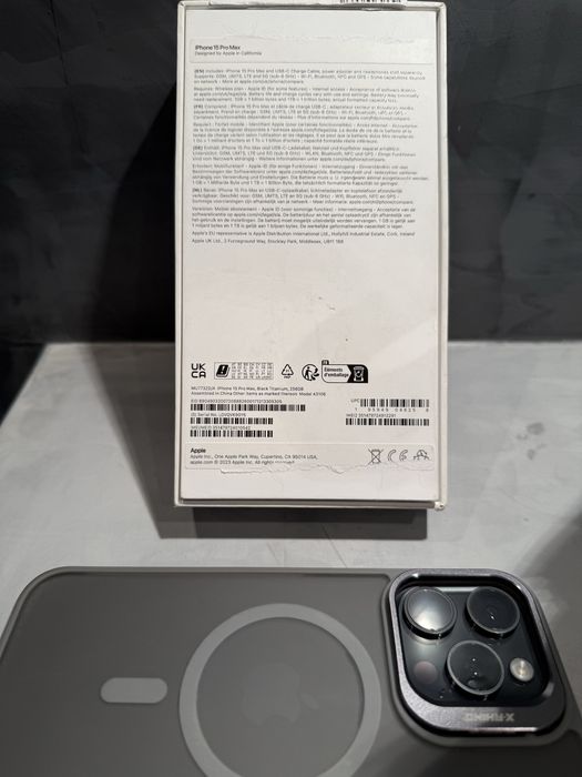 КАТО ЧИСТО НОВ Iphone 15 Pro Max Black Titanium 256 GB