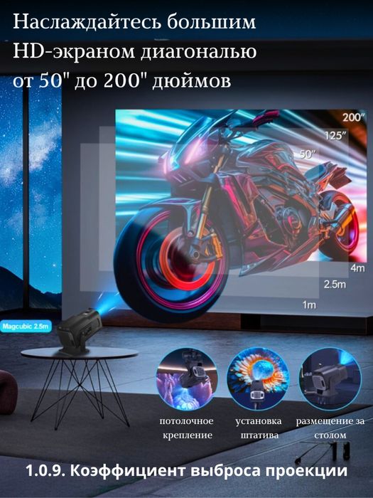 Proektor HY320mini HY300 HY300 pro proyektor kino dom Доставка есть!