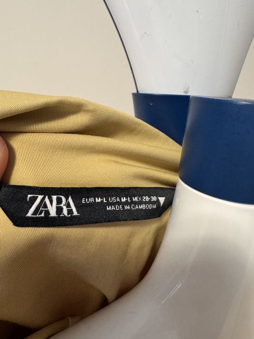 ZARA Oversize тренч в пясъчно жълто / размер M-L