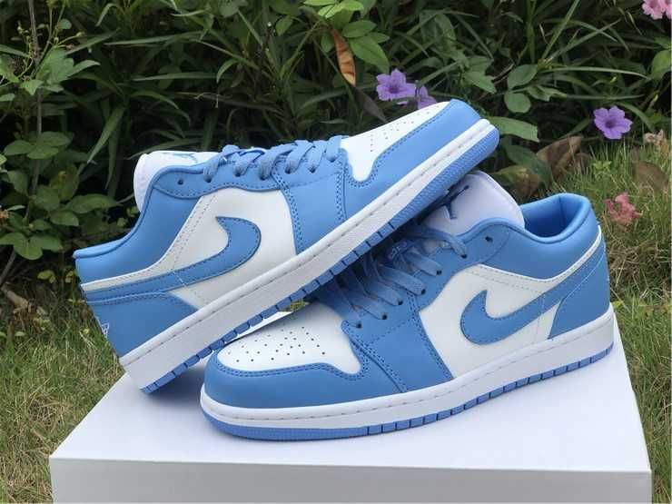 AJ1 low cut, campus North Carolina blue color scheme 37-46