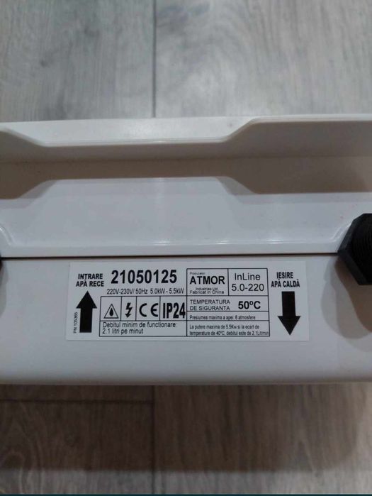 Instant apa calda Atmor 800,electric,dus și chiuveta, alb,5.5 kW
