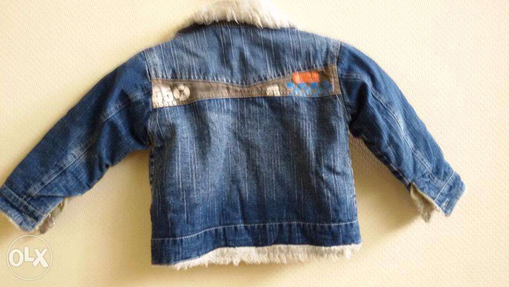 джинсовая утепленная куртка р.32