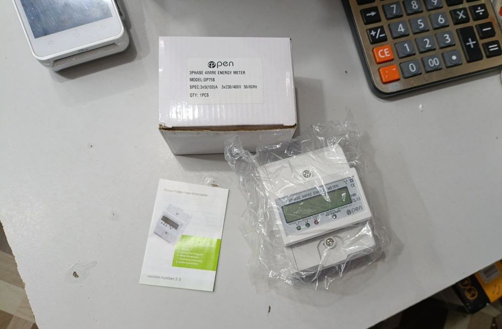 Счётчик электроэнергии мини Маленький компактный 3 фазный учочик