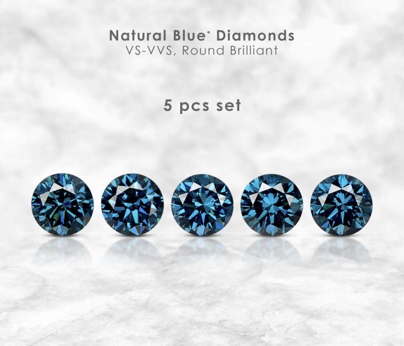 Diamante naturale albastre VVS 1.8mm calibrate