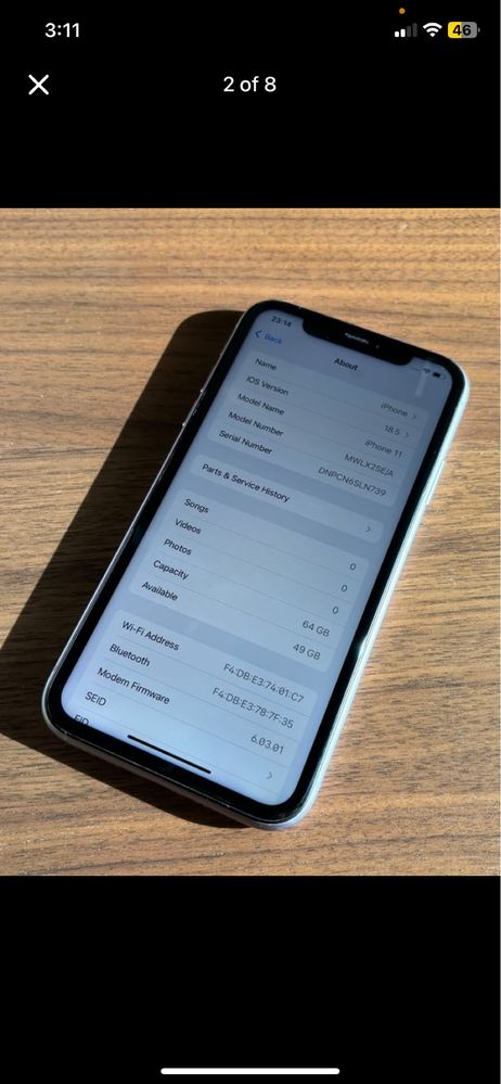 Iphone 11 white 64GB