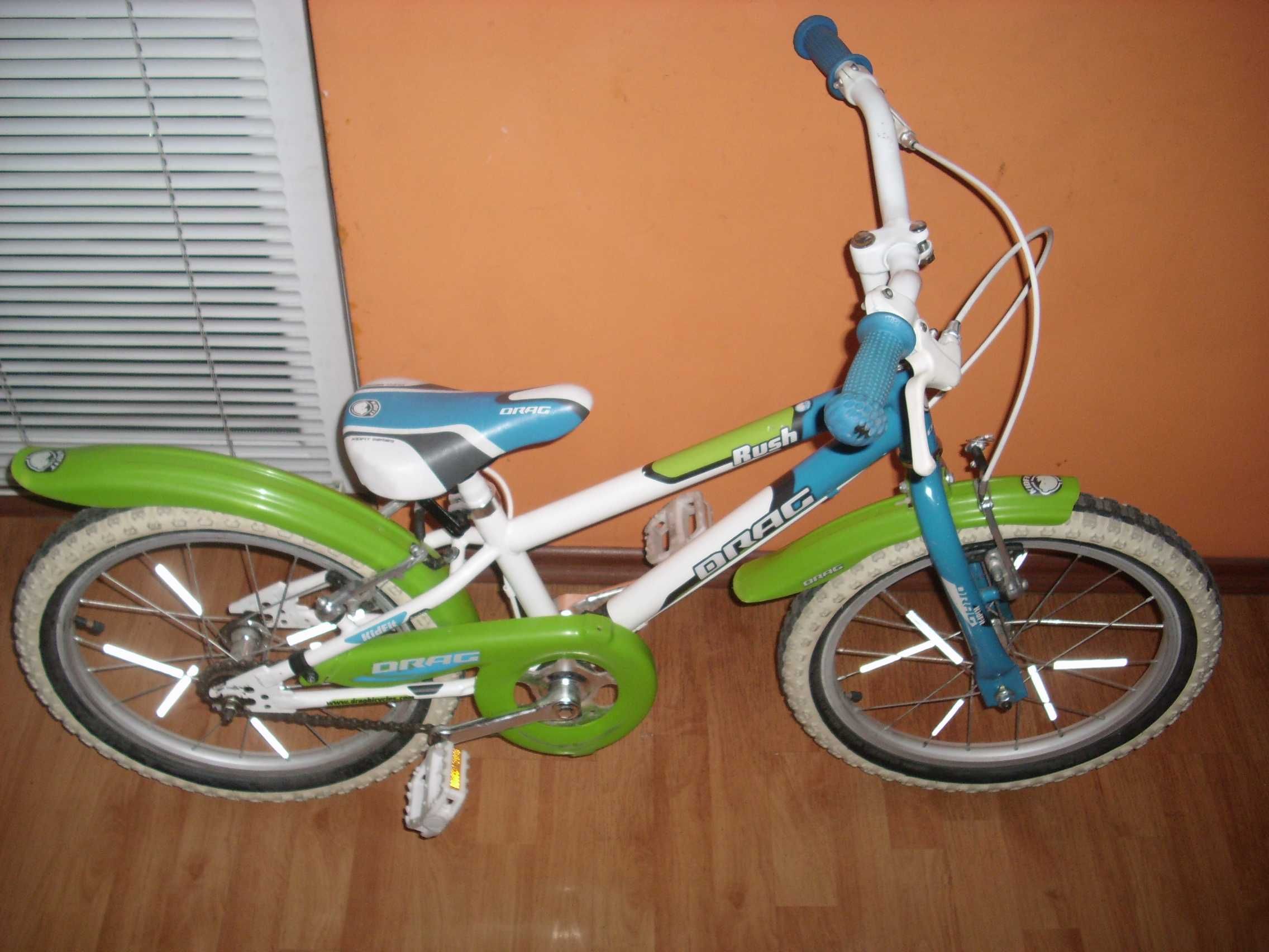 18" ДРАГ,DRAG  детски велосипед,колело със спомагателни колела.