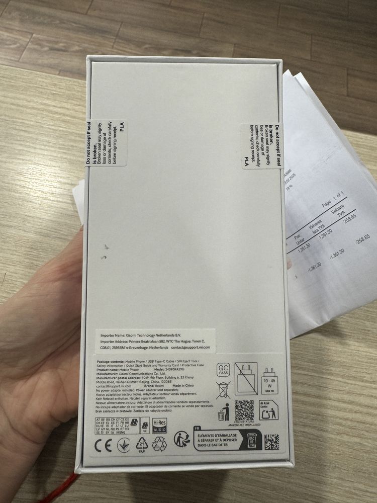 Xiaomi Note 14 Pro, 8GB RAM, 256GB, 5G, Black, NOU/Sigilat, Garantie!