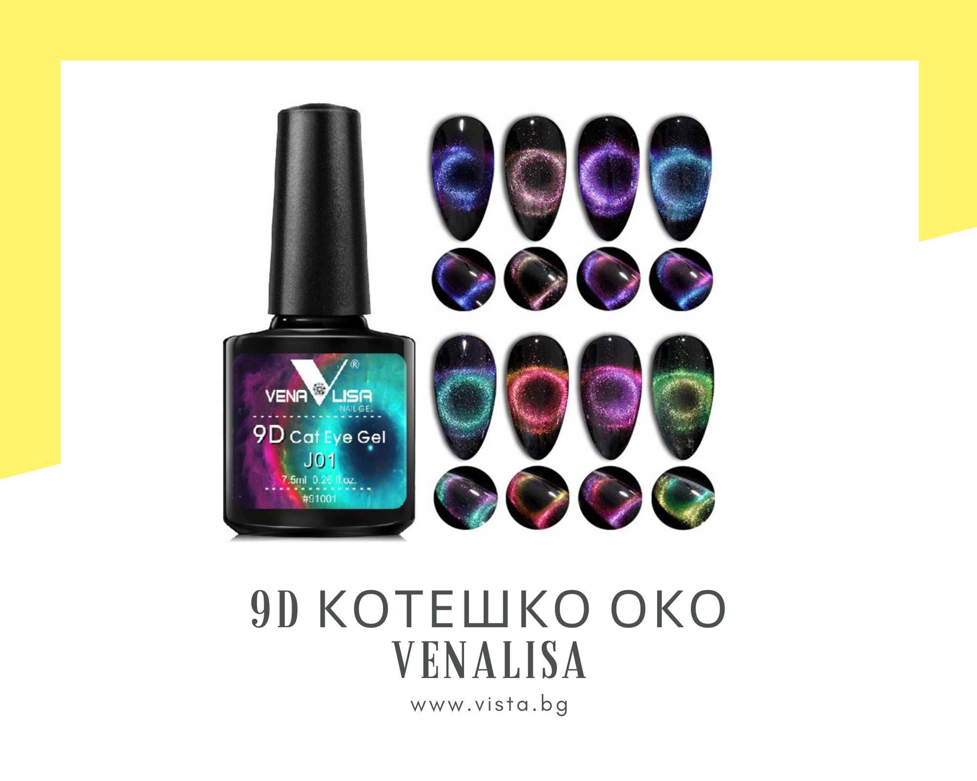 Магнитен UV/LED гел лак 9D котешко око VENALISA