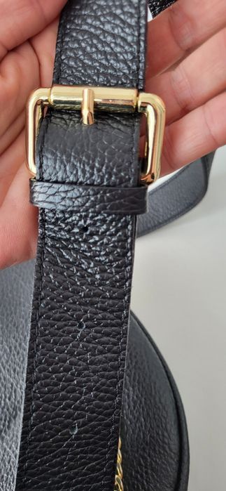 Дамска черна чанта от естествена кожа Vera Pelle