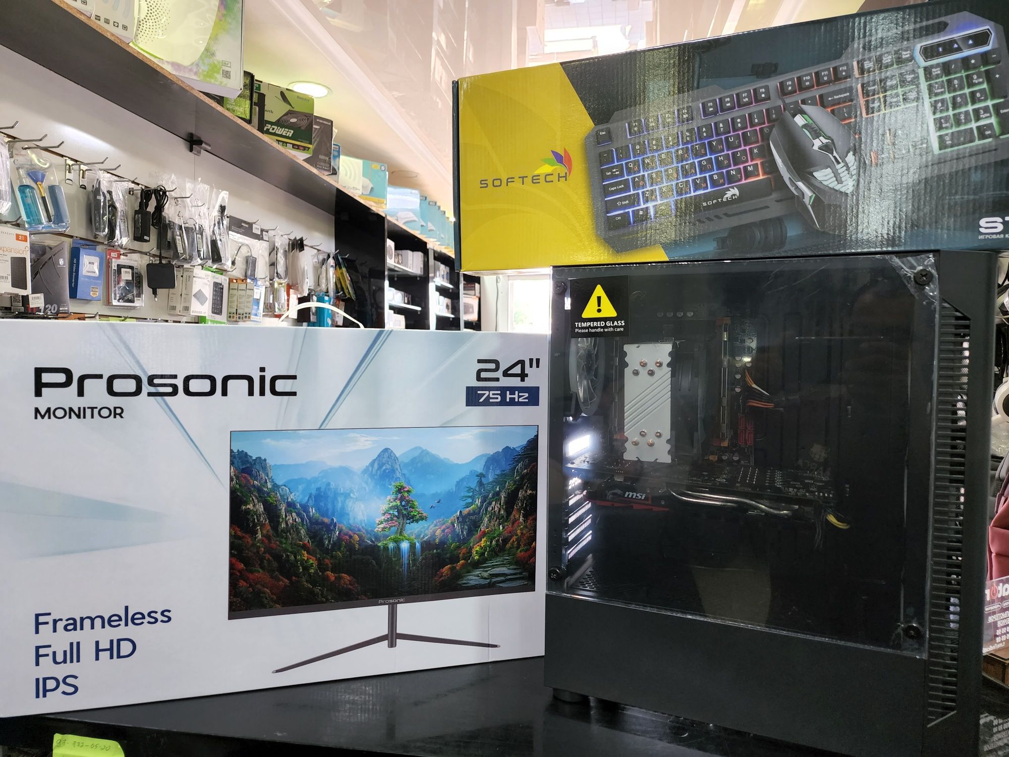 ДеШево! Игровой компьютер 10 ядер 20 поток (i7 7700k) с Монитором 27'