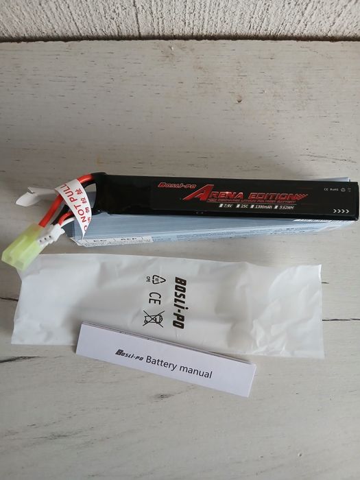 Батерия Li-Po, 7.4V 1300mAh, за еърсофт(Airsoft)