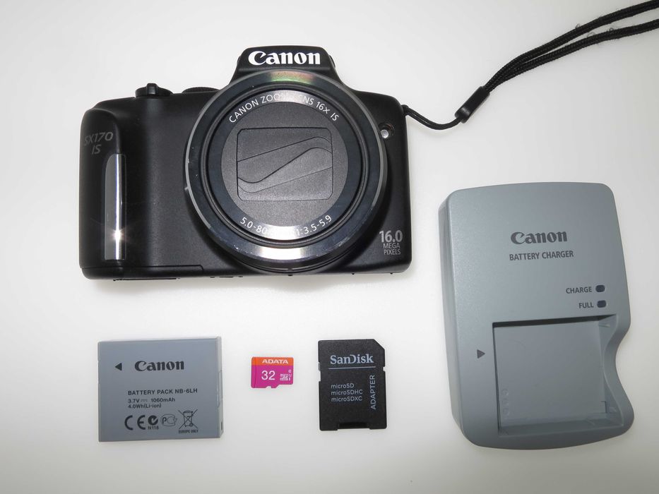 Canon PowerShot SX170 IS компактен цифров фотоапарат 16MP камера НОВА