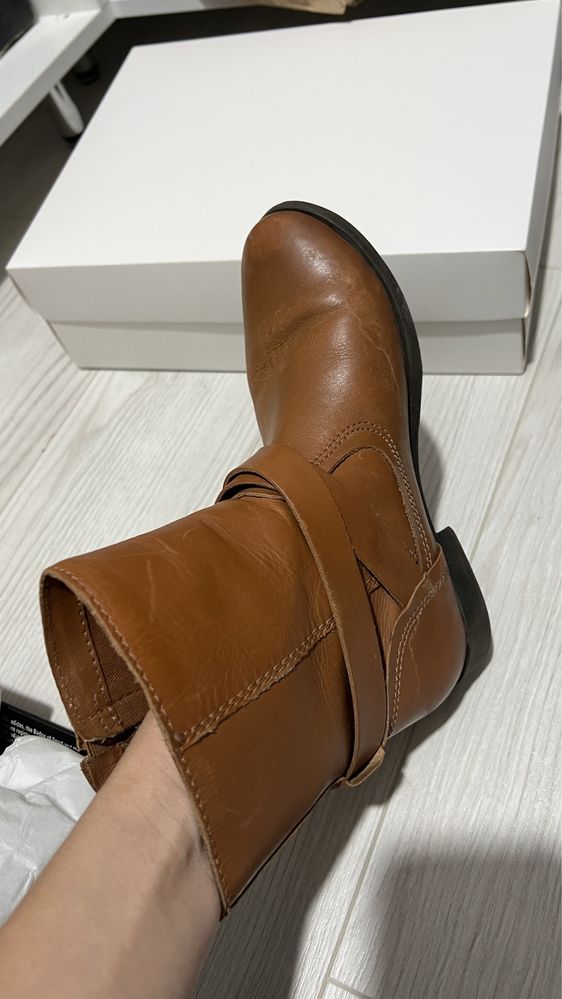 Ботинки Zara, кожаные