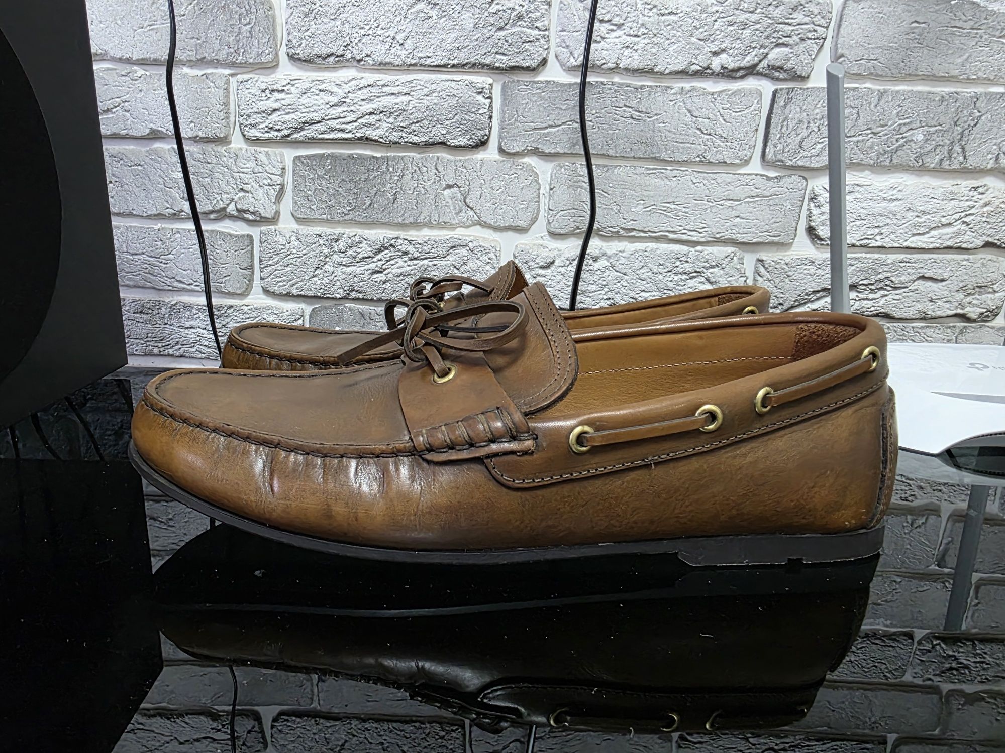 Кожаные мокасы Massimo Dutti