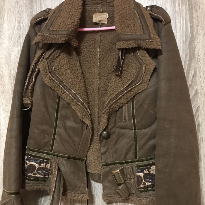 Дамско Яке набук с каракул