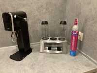 Sodastream Art, 2 canistre Quick Connect, suport sticle si sticle
