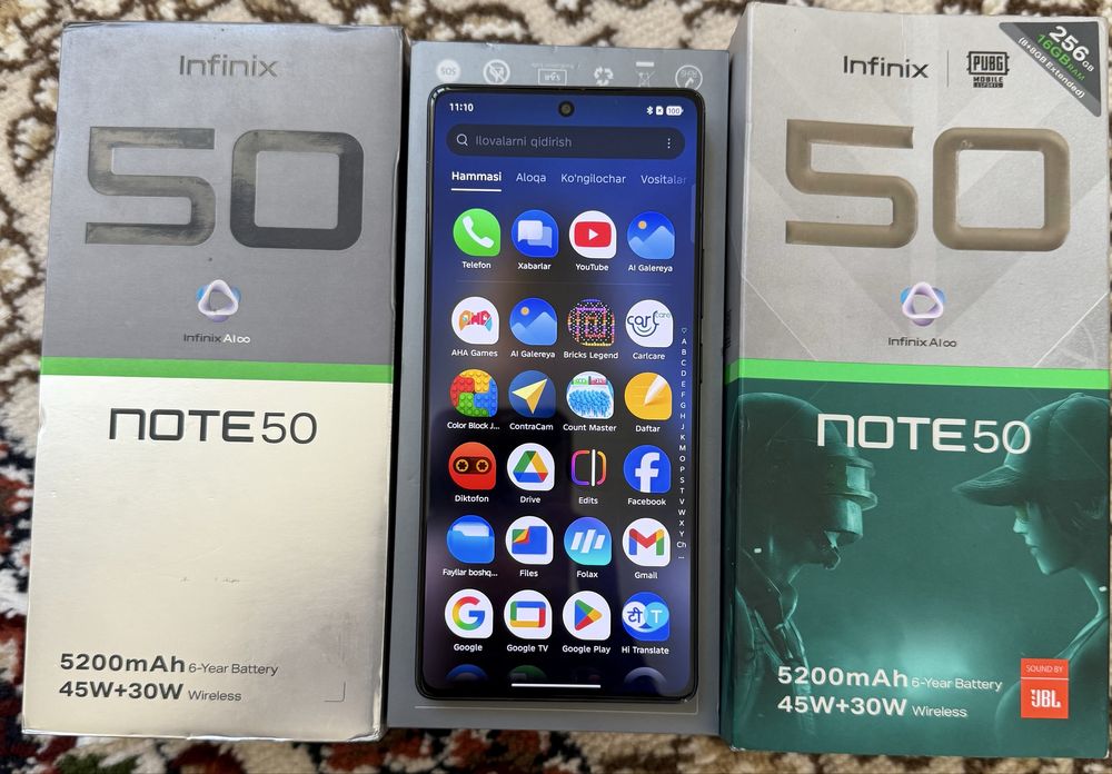 Infinix not 50 12/256 gb srochno sotiladi