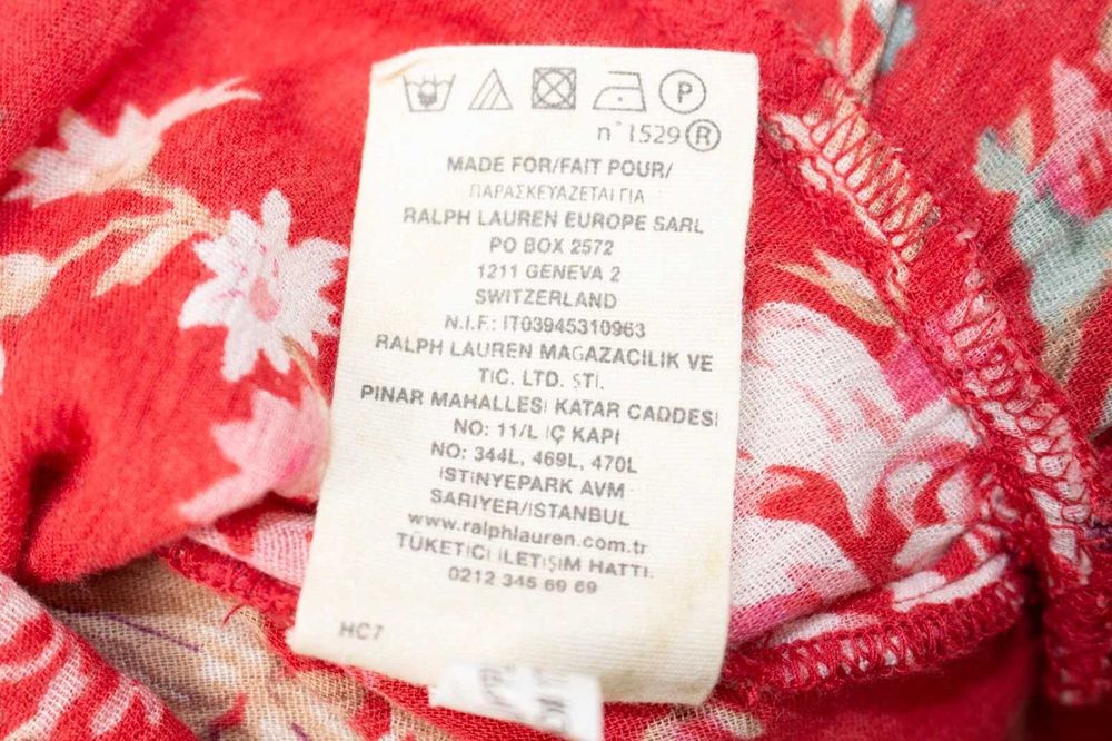 RALPH LAUREN Denim & Supply дамска бохемска блуза на цветя червена М