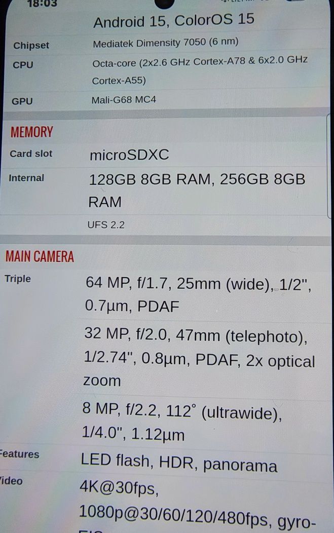 Oppo Reno 10 , cea mai buna camera din gamă.