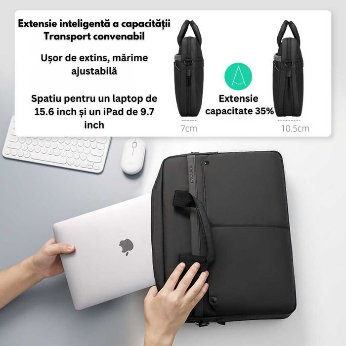 Geanta pentru Laptop si Tableta 15.6 inch, Design Elegant, Mark Ryde