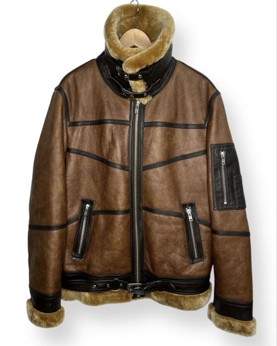 Jacheta Barbati Shearling din piele de oaie