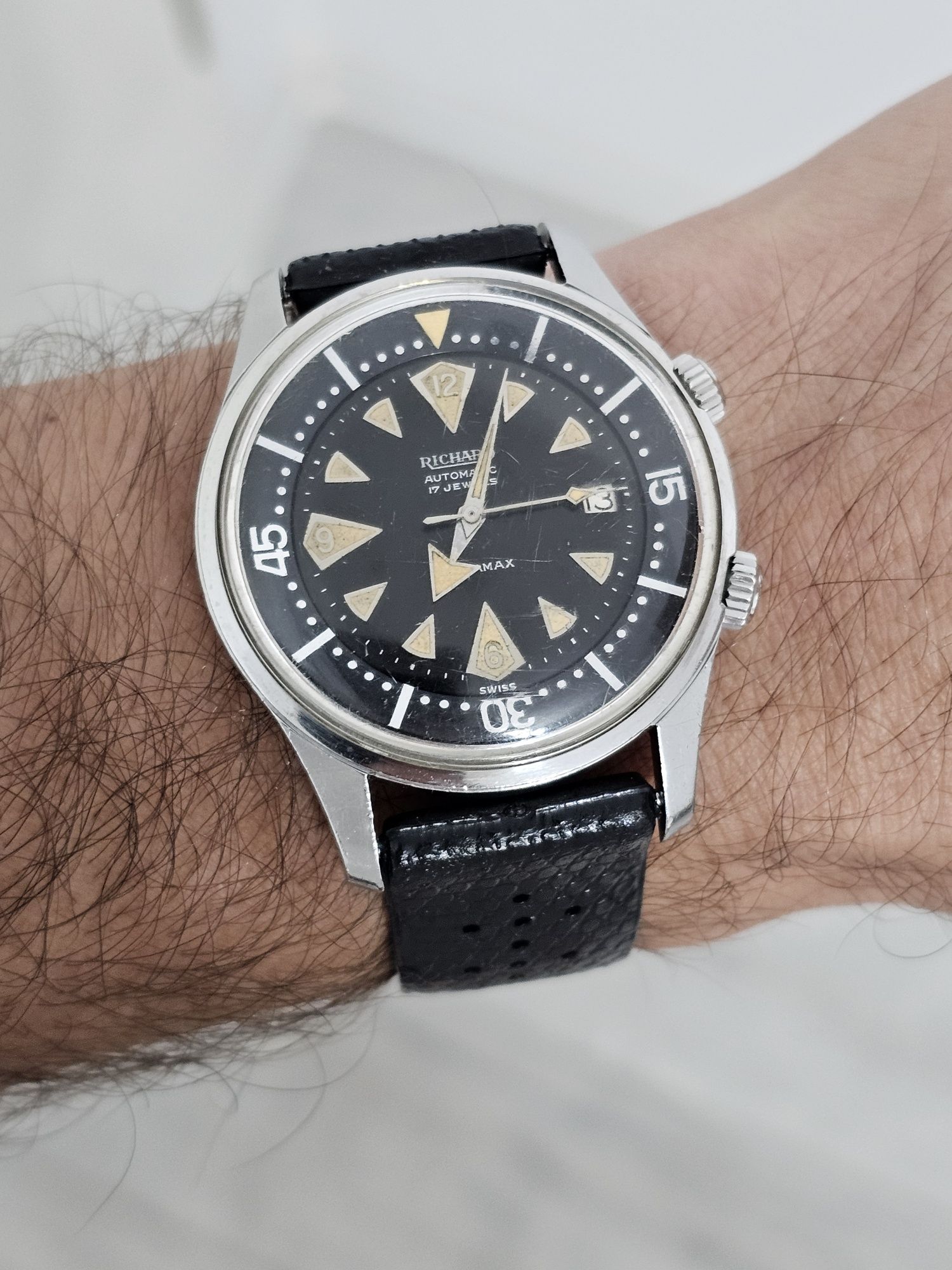 Ceas Richard Aquamax Super Compressor 1960 Diver de colectie cu defect