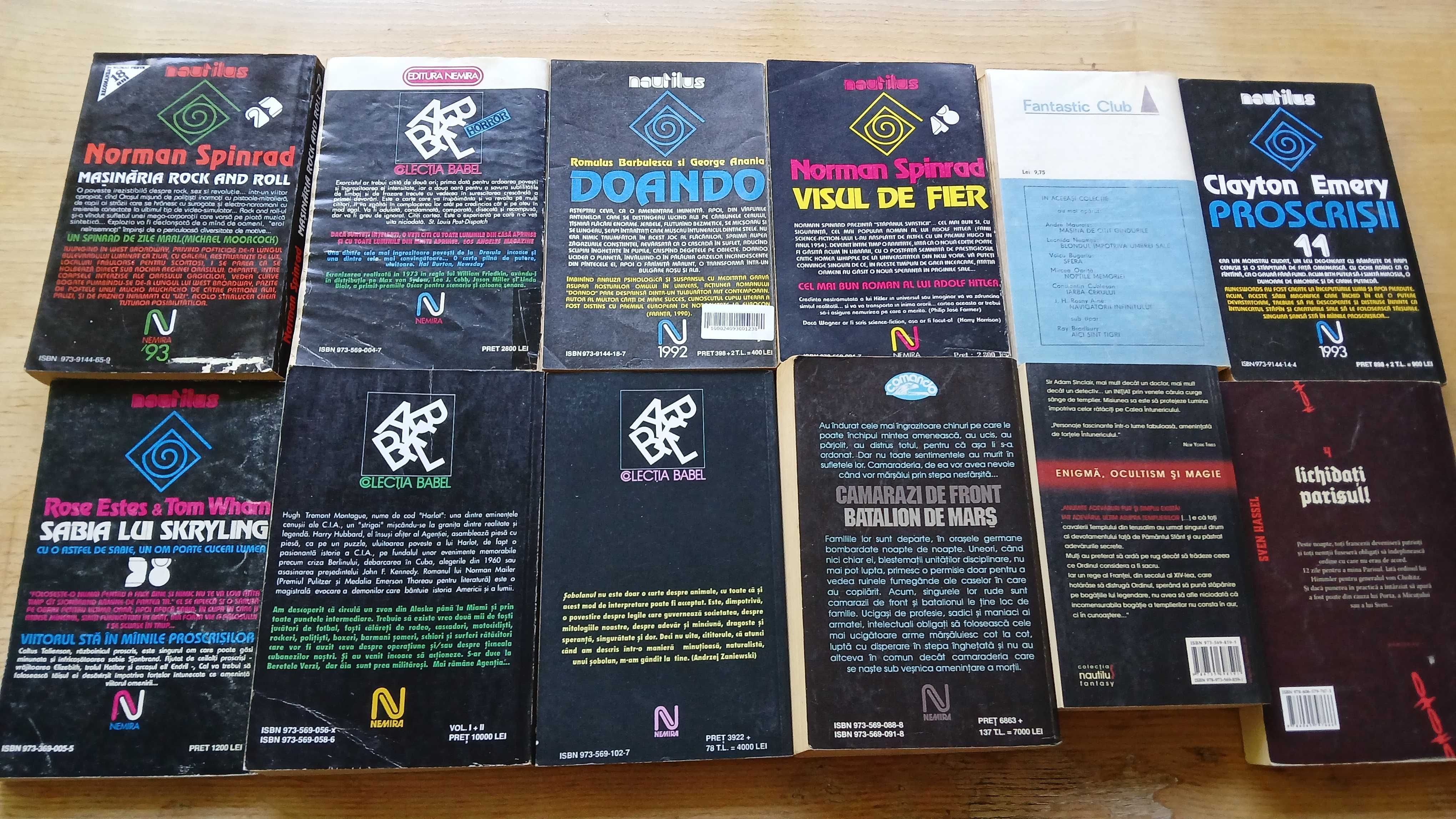 Vand 12 carti editura Nemira la pachet - diverse genuri - Sven Hassel