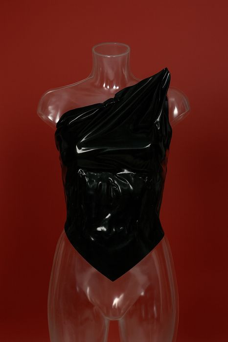 Corset Negru Lucios - Lussy